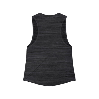 Women's Scoop Muscle Tank — 'She Can, She Will' Motivational Fitness Top