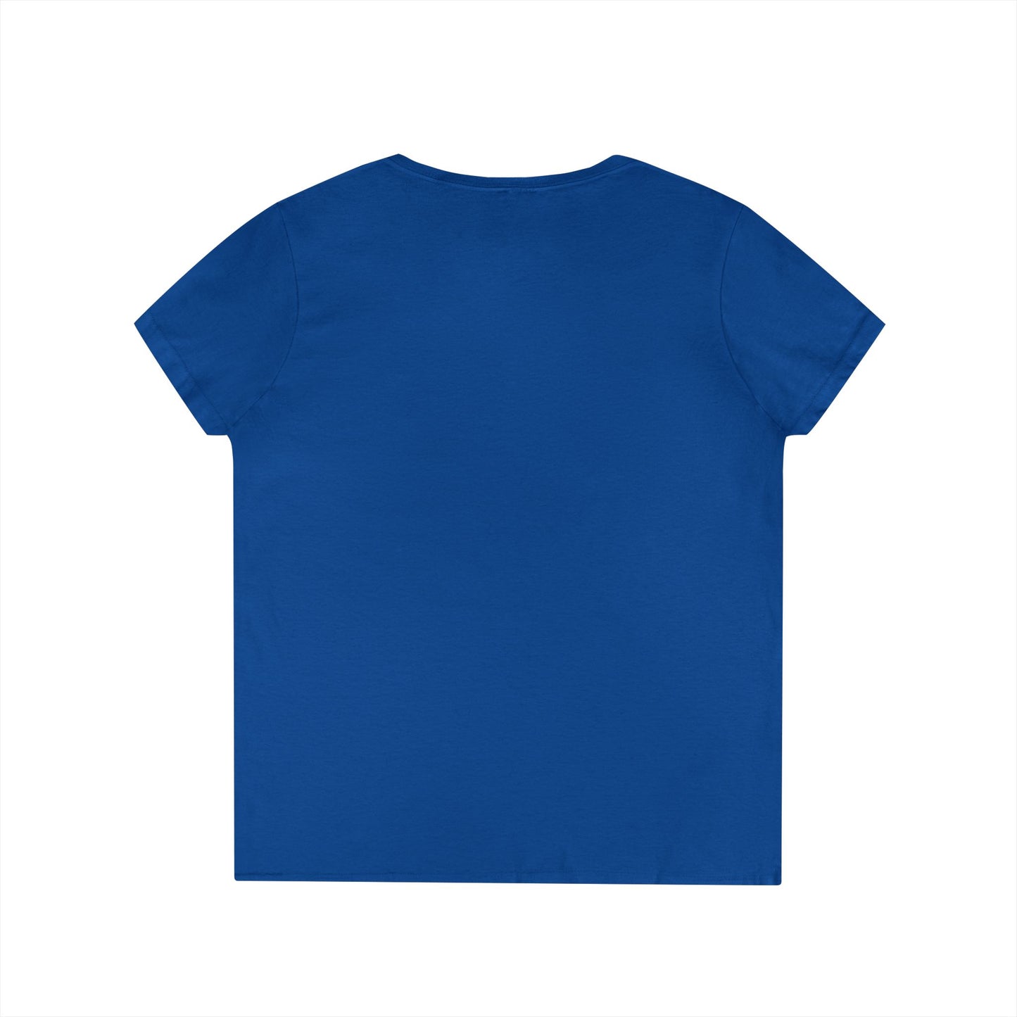Ladies' V-Neck T-Shirt — Retro Gold Seal 'S' Emblem