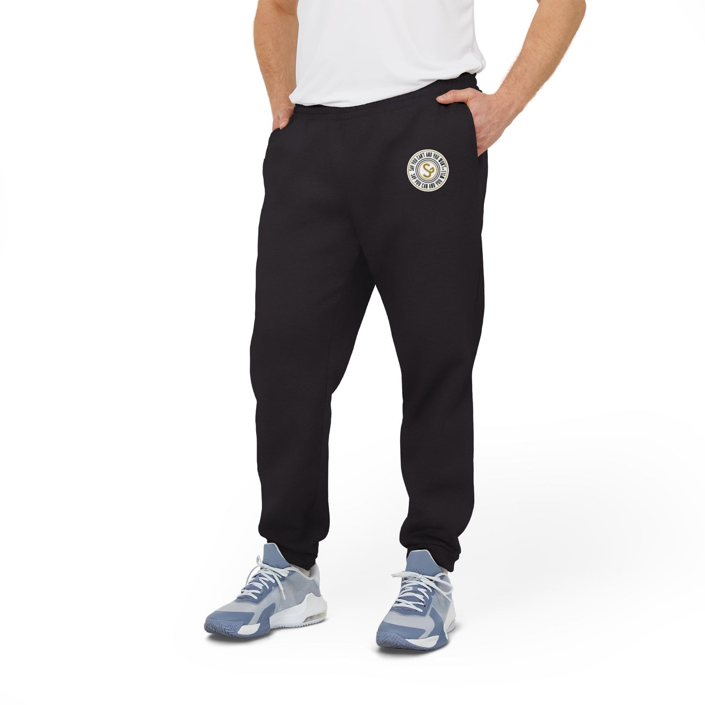 adidas Unisex Fleece Joggers - "Say You Can and You Will"