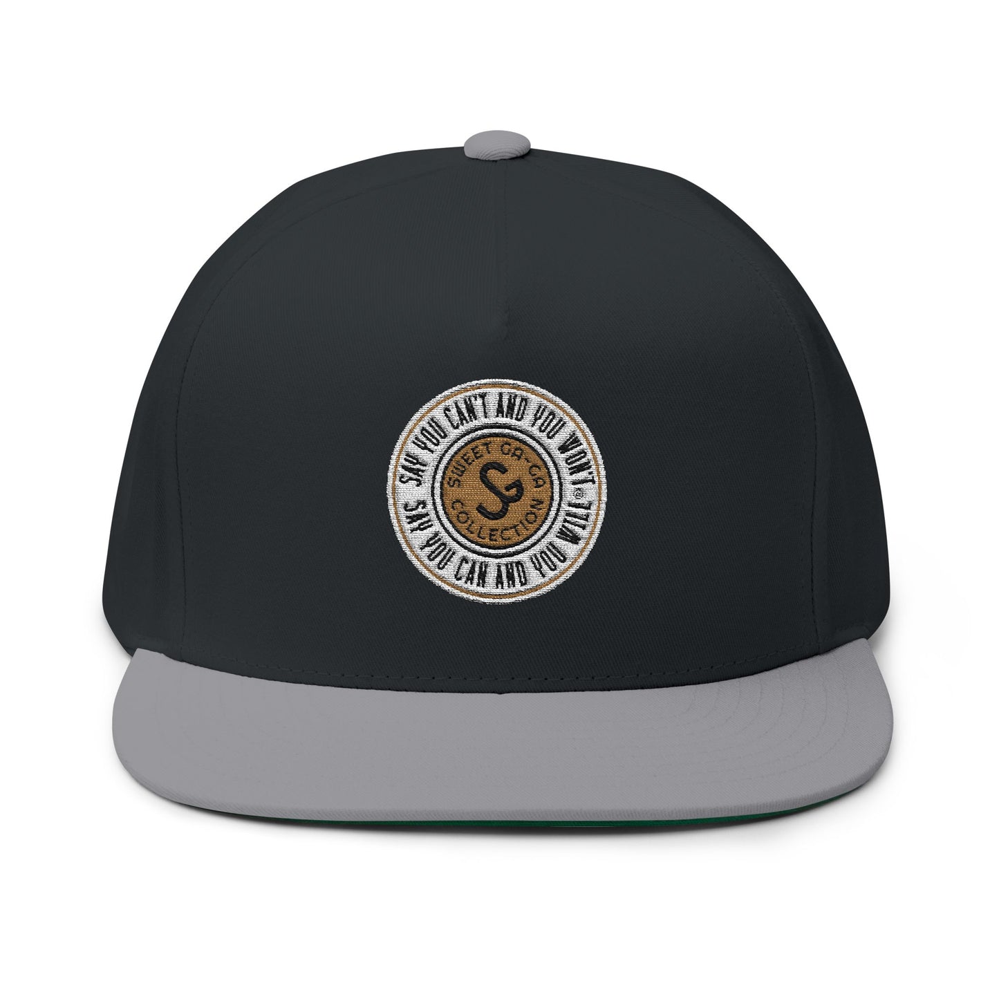 Embroidered Flat Bill Cap