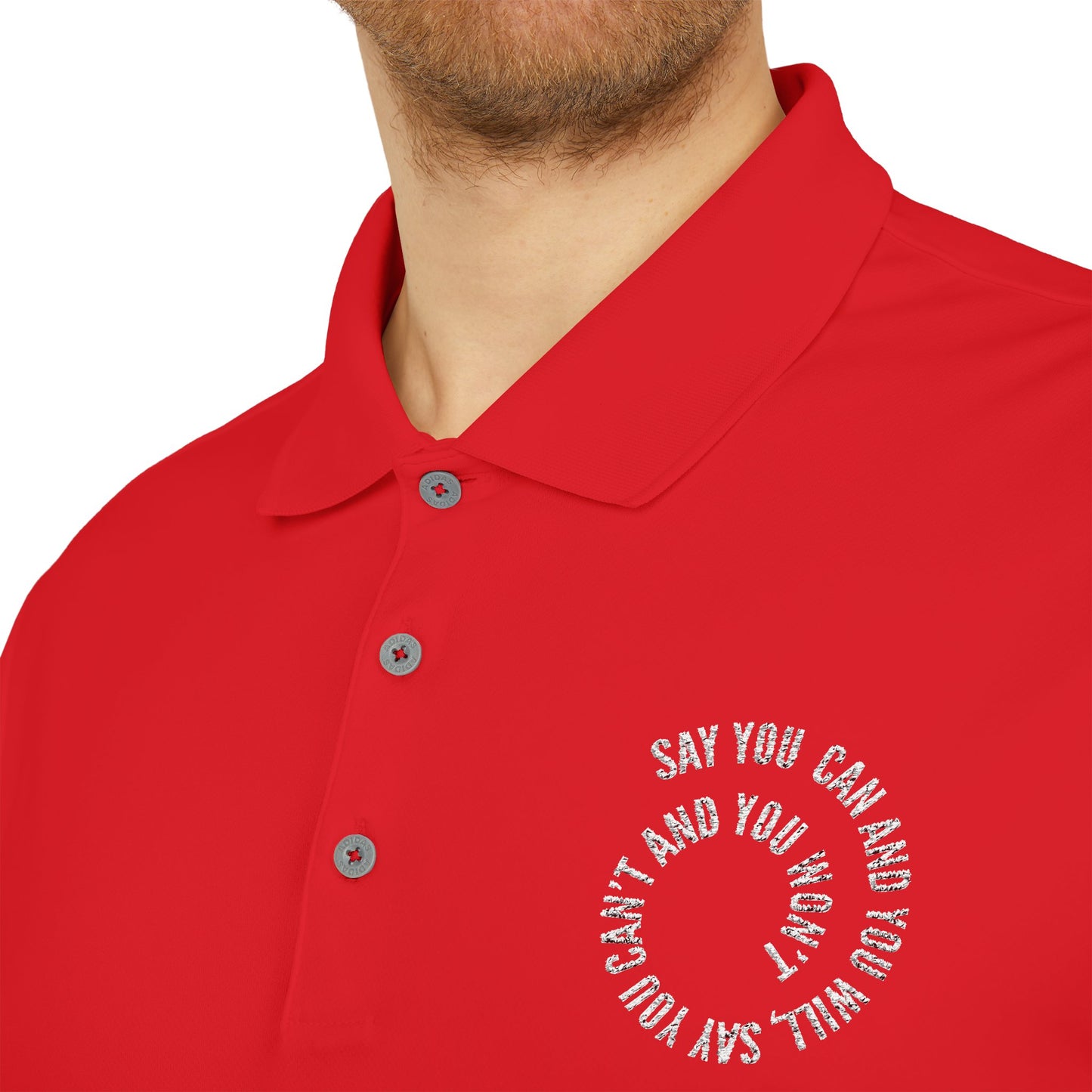 Performance Polo — ‘Not Your Average’ Circular Logo Golf Shirt