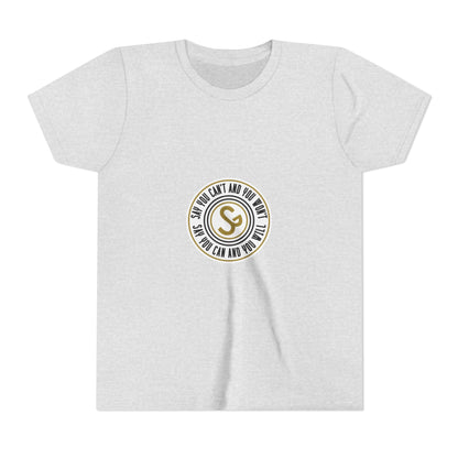 Youth Tee - "Say You Can and You Will" Retro Badge Graphic