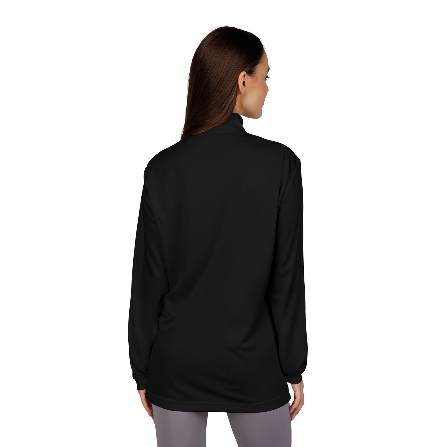 Embroidered Quarter-Zip Pullover — White Performance Adidas Pullover "Say You Can and You Will"