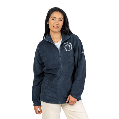 Unisex Embroidered Fleece Jacket -"Say You Can and You Will"