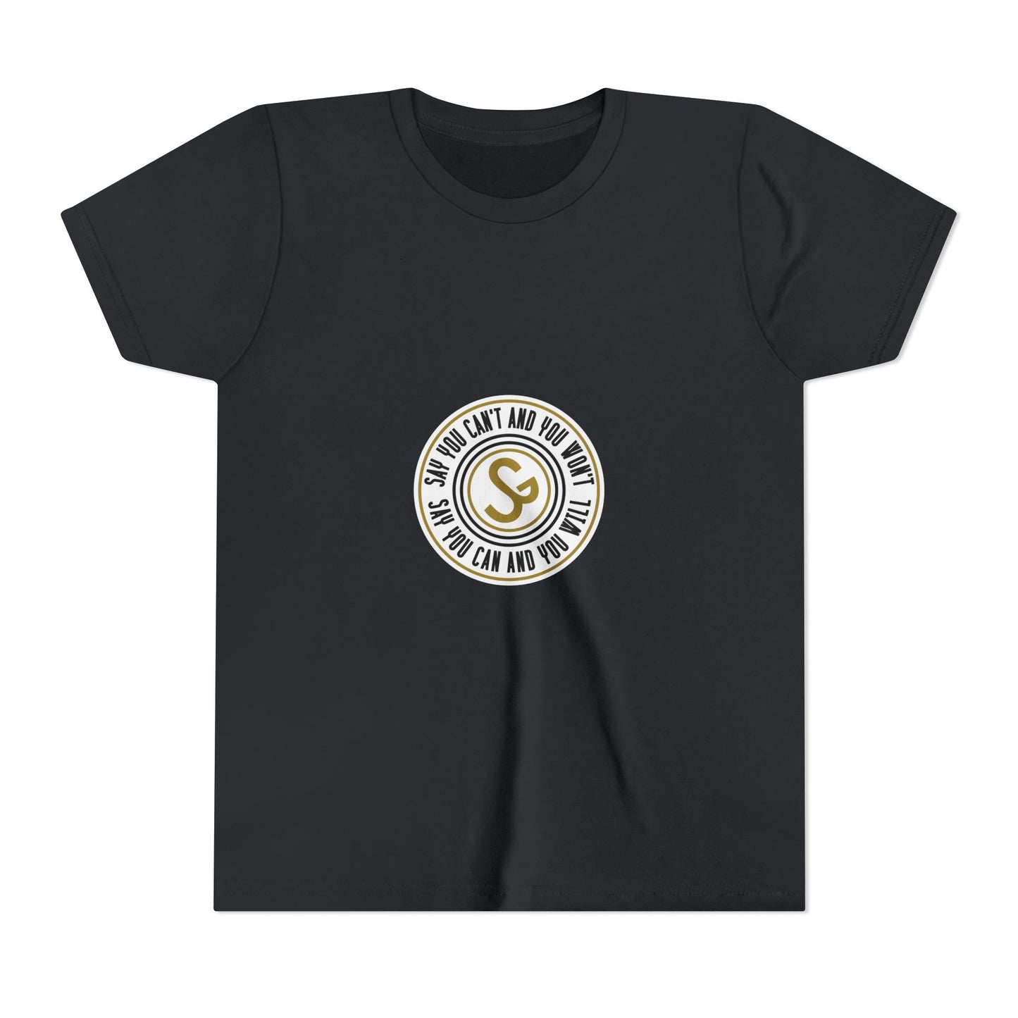Youth Tee - "Say You Can and You Will" Retro Badge Graphic