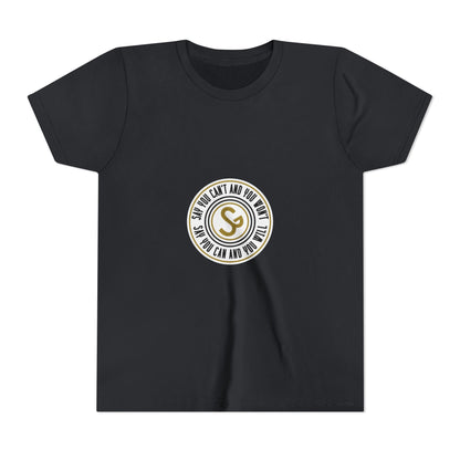 Youth Tee - "Say You Can and You Will" Retro Badge Graphic