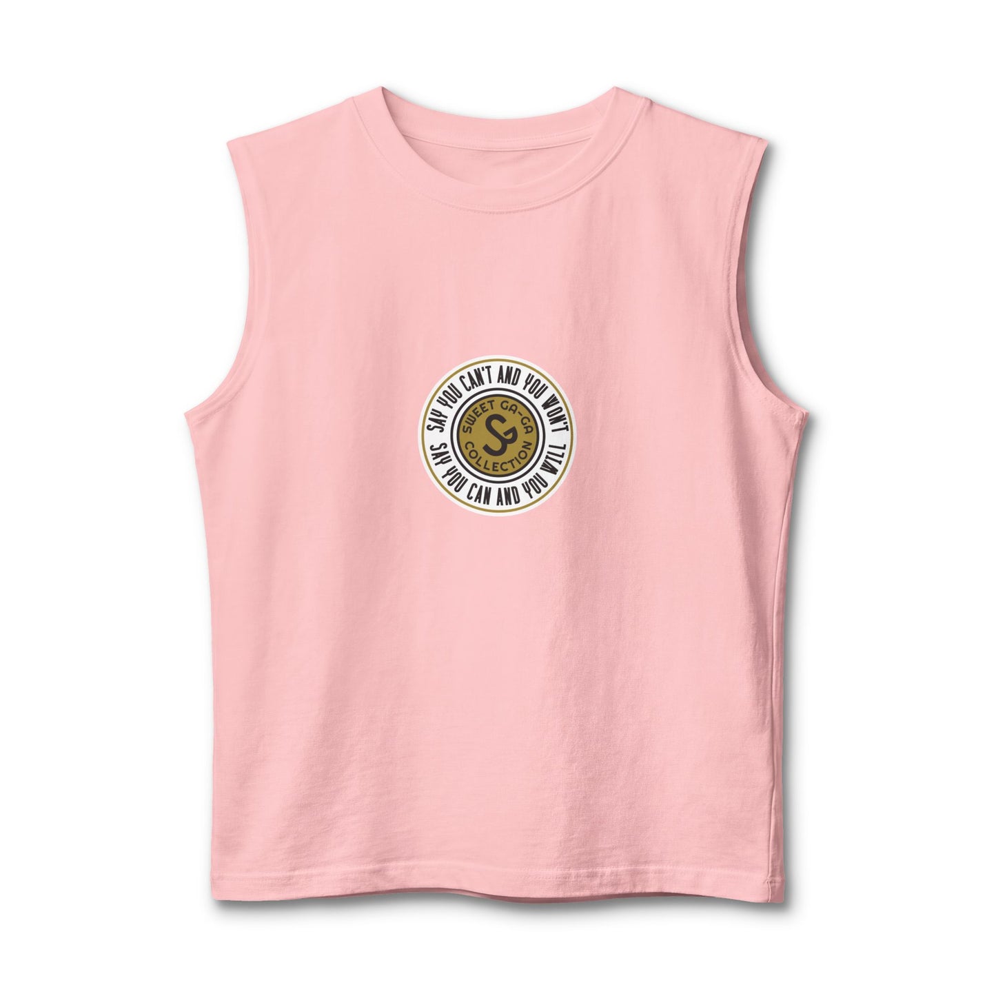 Muscle Tank — "Say You Can and You Will" Retro Surf Circle Logo