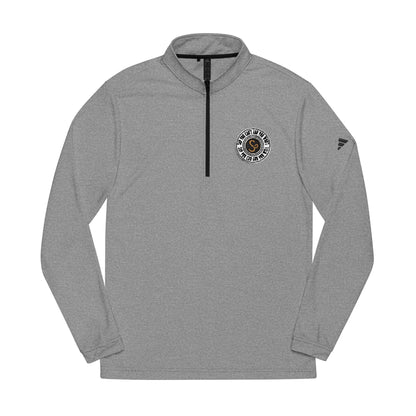 Embroidered Quarter-Zip Pullover — White Performance Adidas Pullover "Say You Can and You Will"