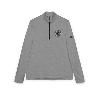 Embroidered Quarter-Zip Pullover — White Performance Adidas Pullover "Say You Can and You Will"