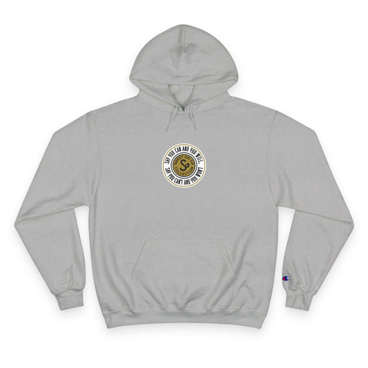 Champion Hoodie — Vintage-Inspired Circular Logo Hoodie