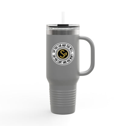 40oz Stylish Insulated Travel Mug, 40oz - "Say You Can and You Will"