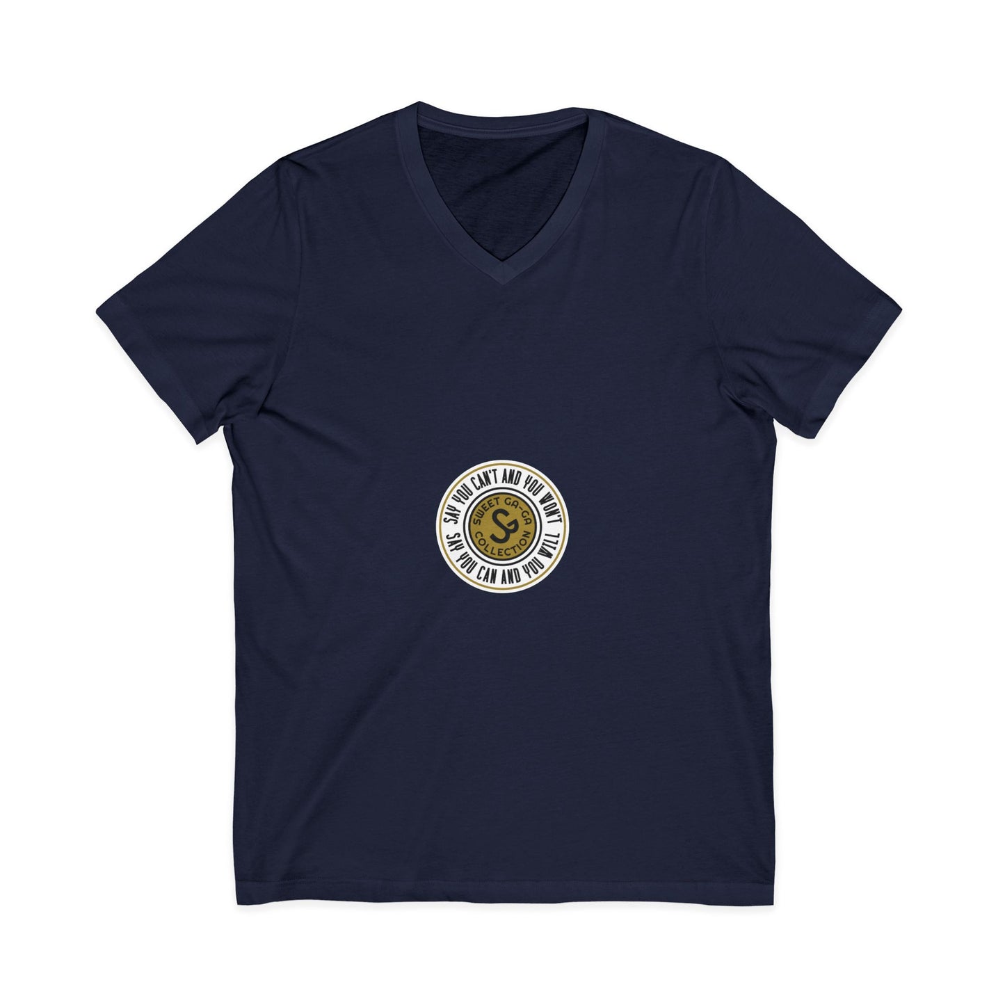 Minimalist Coin Logo V-Neck Tee