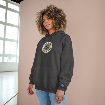 Champion Hoodie — Vintage-Inspired Circular Logo Hoodie