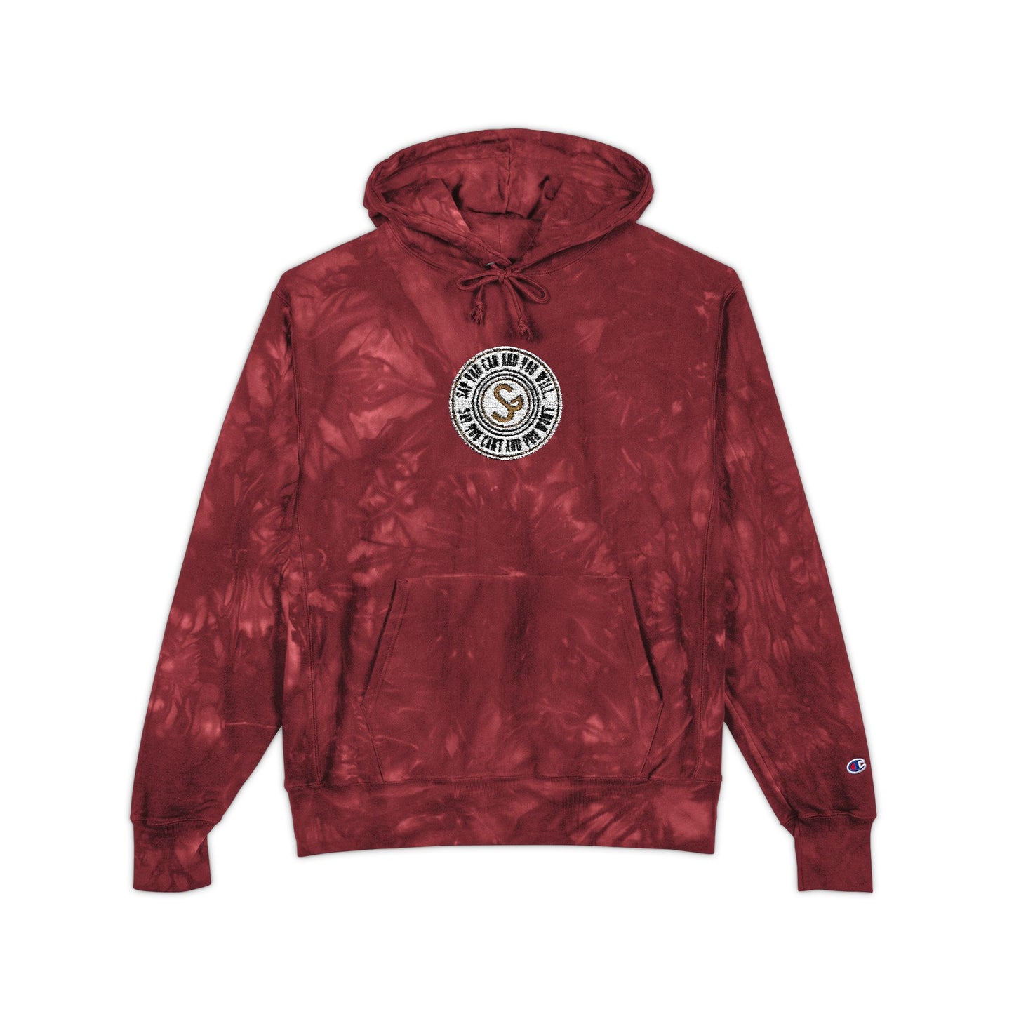 Tie-Dye Embroidered Hoodie — "Say You Can and You Will"