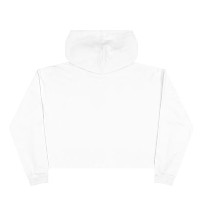 Cropped Hoodie — Minimal Gold Seal Logo, Casual Streetwear
