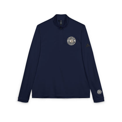Embroidered Quarter-Zip Pullover — "Say You Can and You Will"