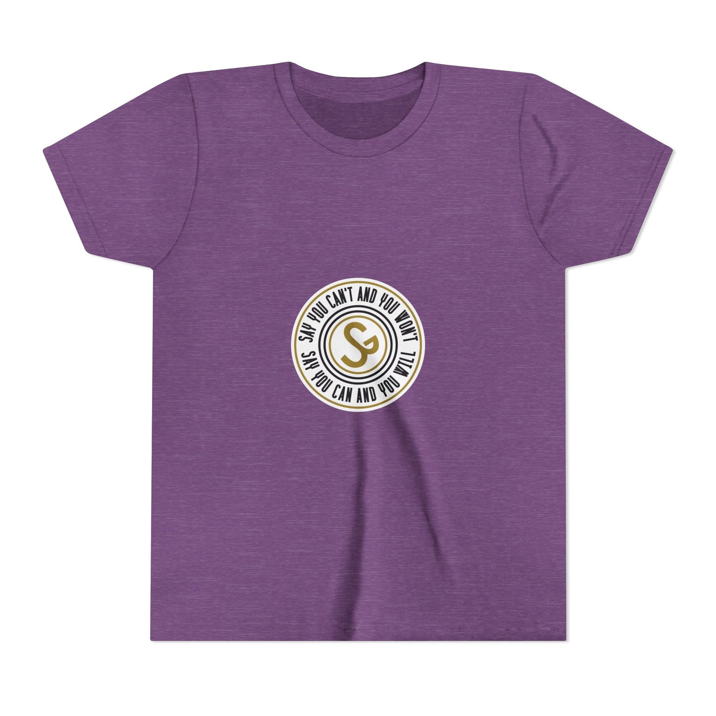 Youth Tee - "Say You Can and You Will" Retro Badge Graphic