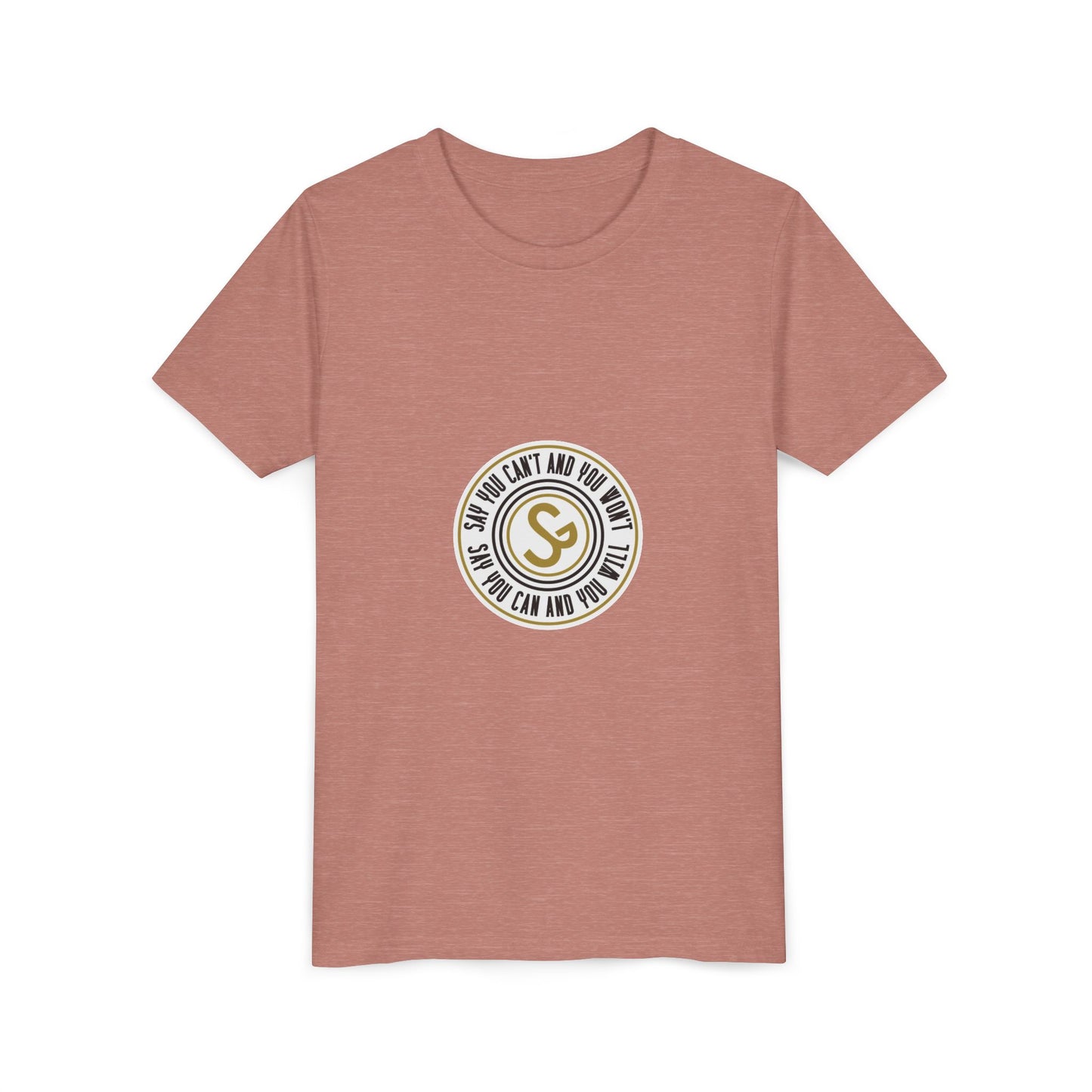 Youth Tee - "Say You Can and You Will" Retro Badge Graphic