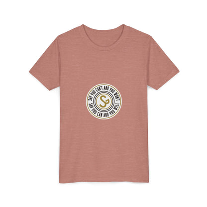 Youth Tee - "Say You Can and You Will" Retro Badge Graphic