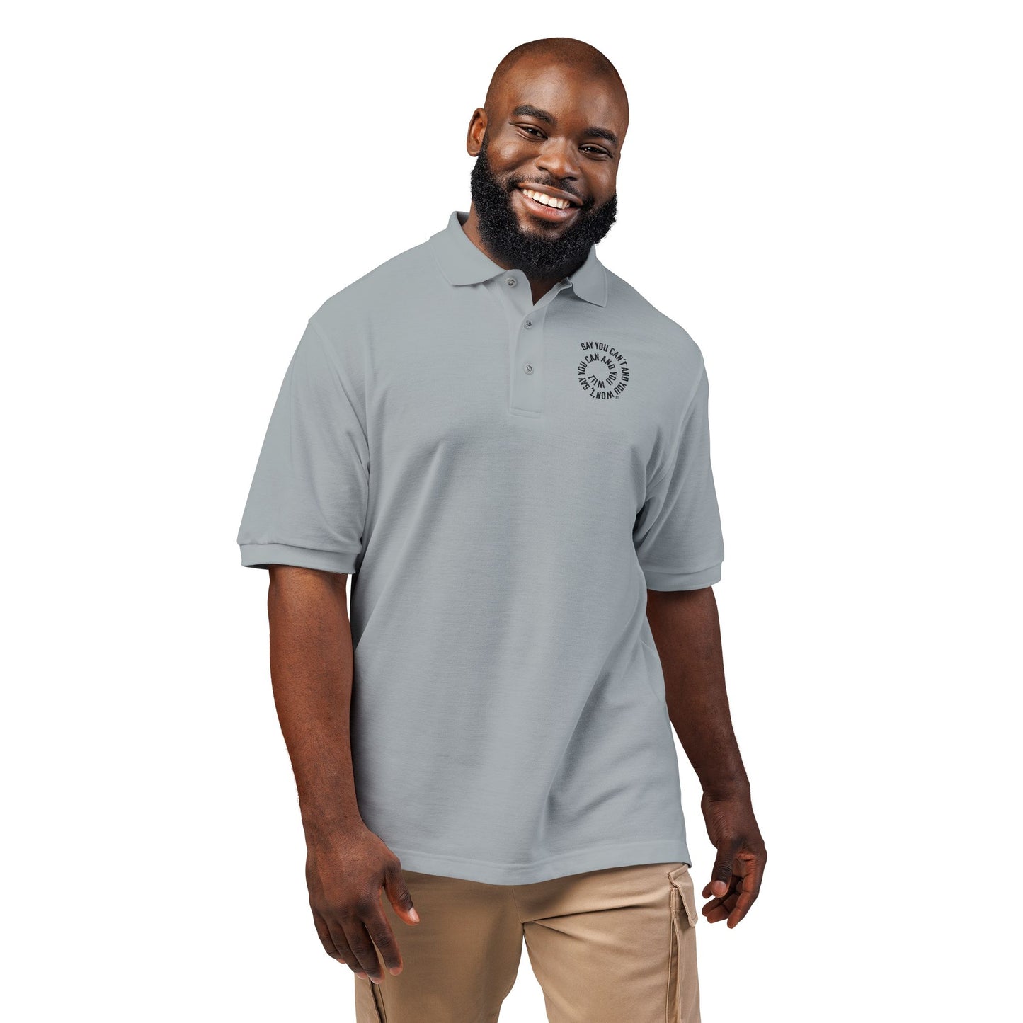 Embroidered Unisex Polo Shirt - Say You Can and You Will