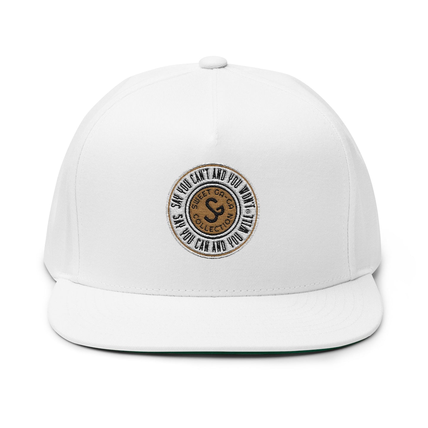Embroidered Flat Bill Cap