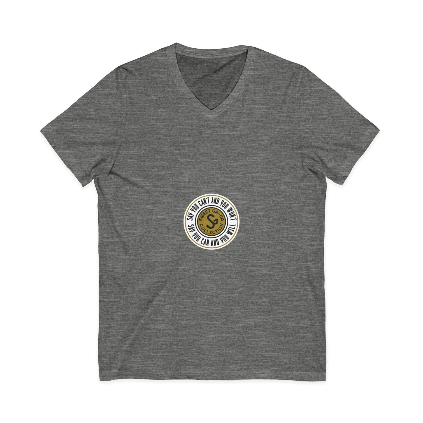 Minimalist Coin Logo V-Neck Tee