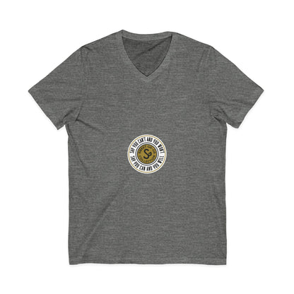 Minimalist Coin Logo V-Neck Tee