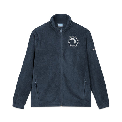 Unisex Embroidered Fleece Jacket -"Say You Can and You Will"