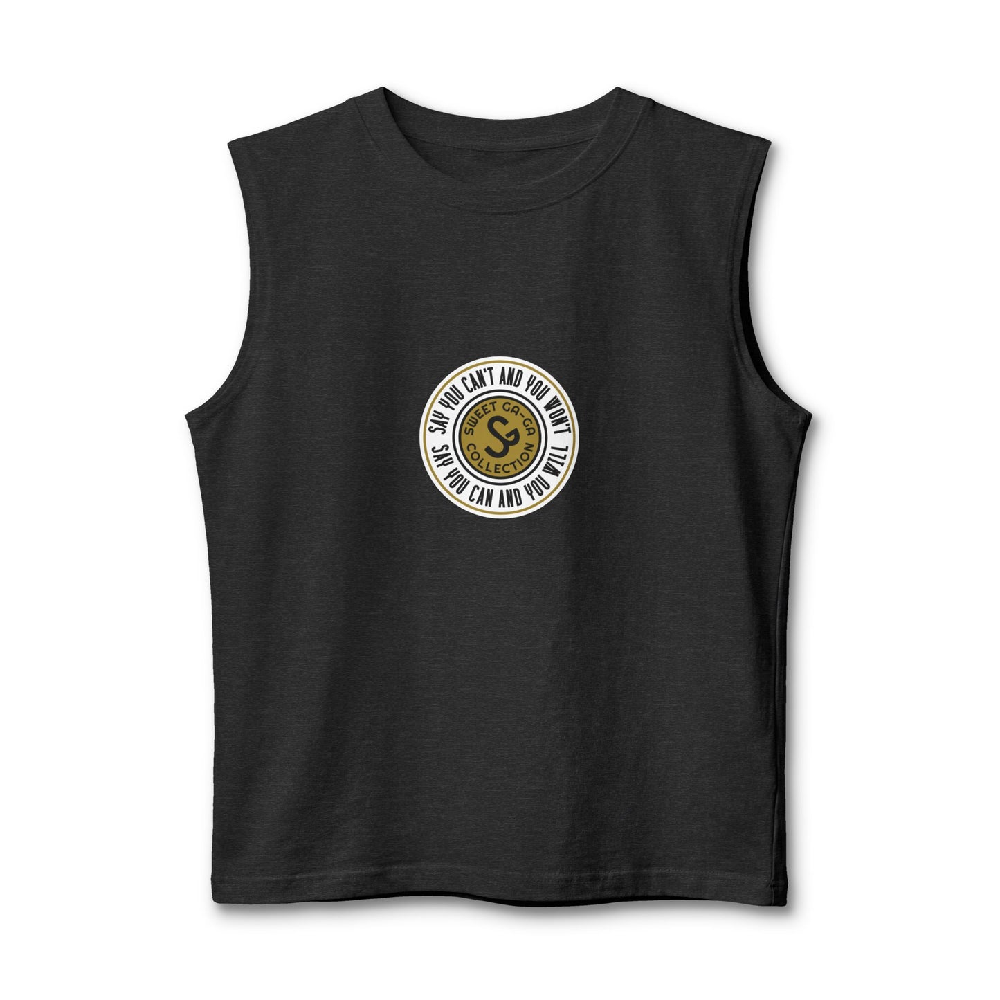 Muscle Tank — "Say You Can and You Will" Retro Surf Circle Logo