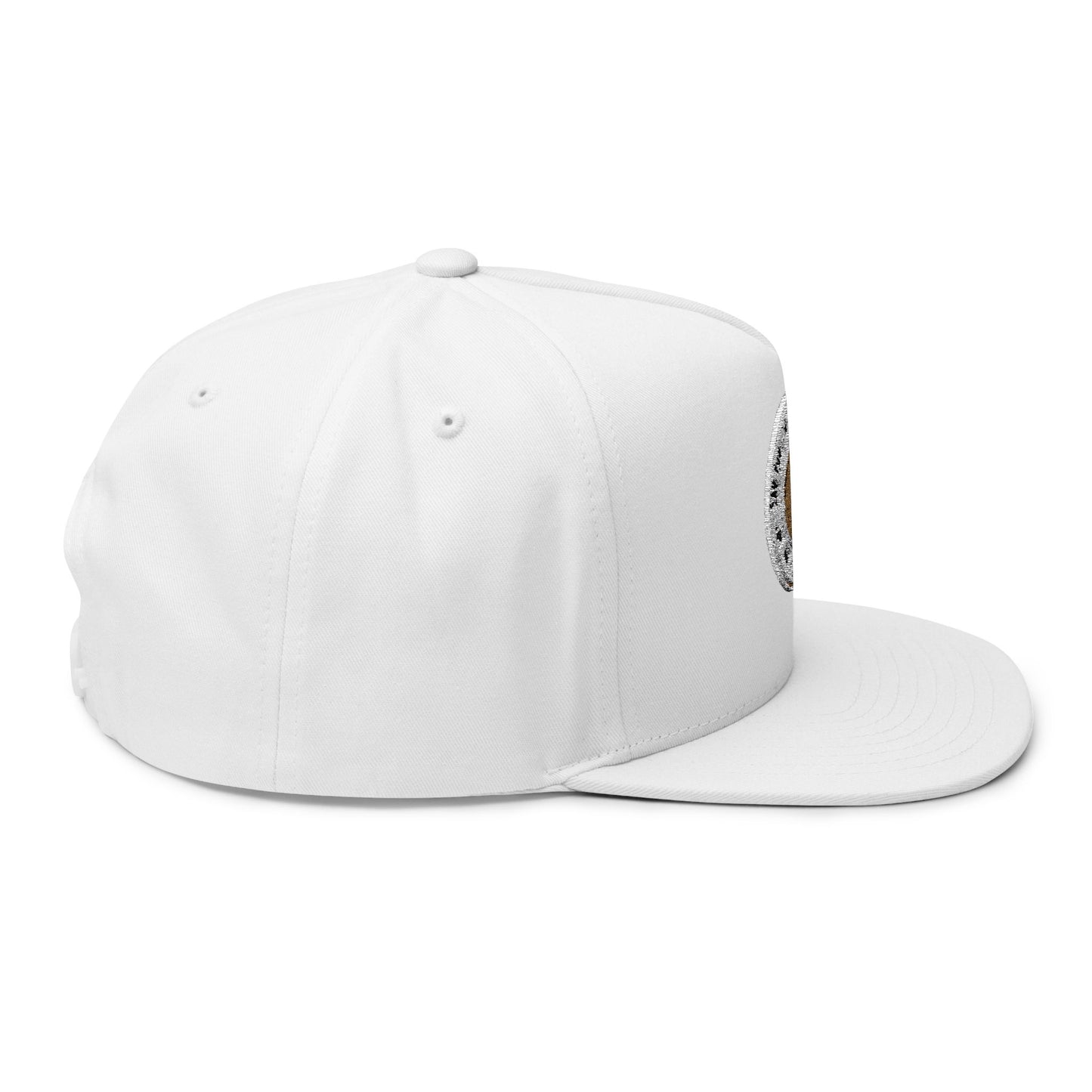 Embroidered Flat Bill Cap