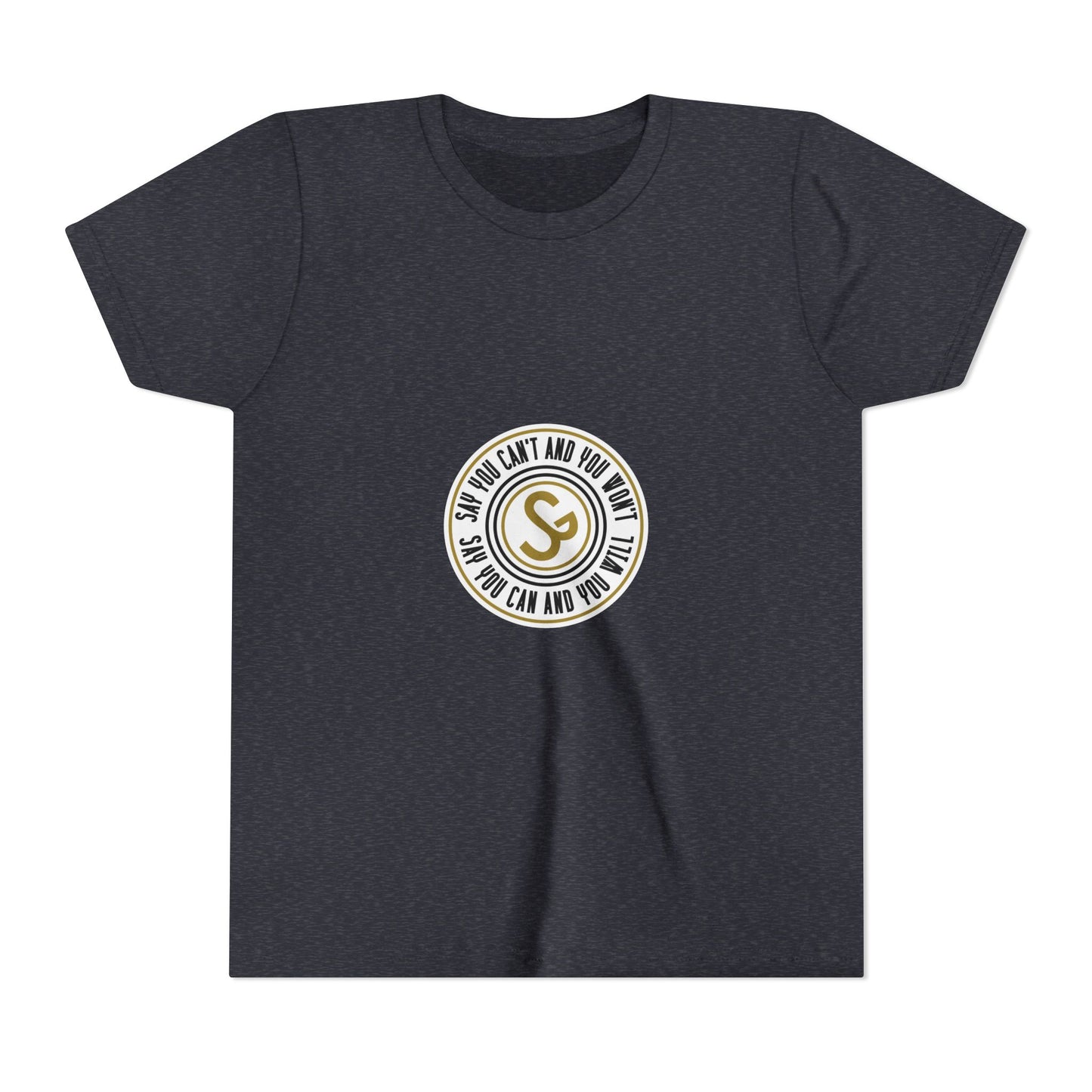 Youth Tee - "Say You Can and You Will" Retro Badge Graphic