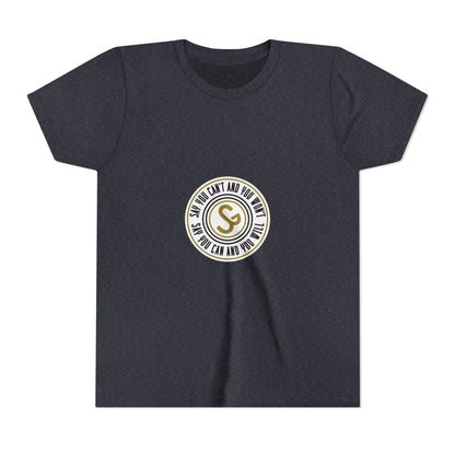 Youth Tee - "Say You Can and You Will" Retro Badge Graphic