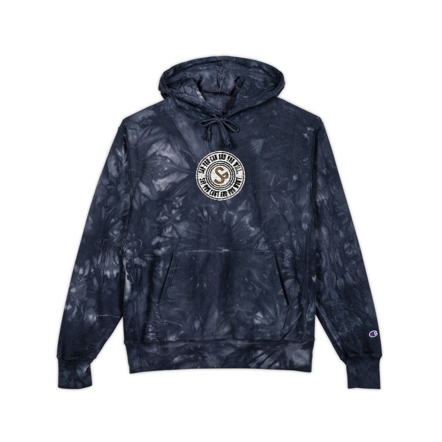 Tie-Dye Embroidered Hoodie — "Say You Can and You Will"