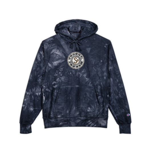 Tie-Dye Embroidered Hoodie — "Say You Can and You Will"