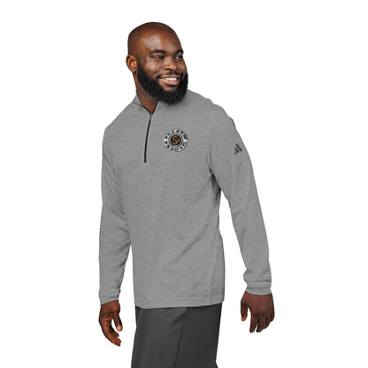 Embroidered Quarter-Zip Pullover — White Performance Adidas Pullover "Say You Can and You Will"
