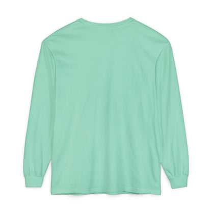 Unisex Garment-dyed Long Sleeve T-Shirt - "Say You Can and You Will"