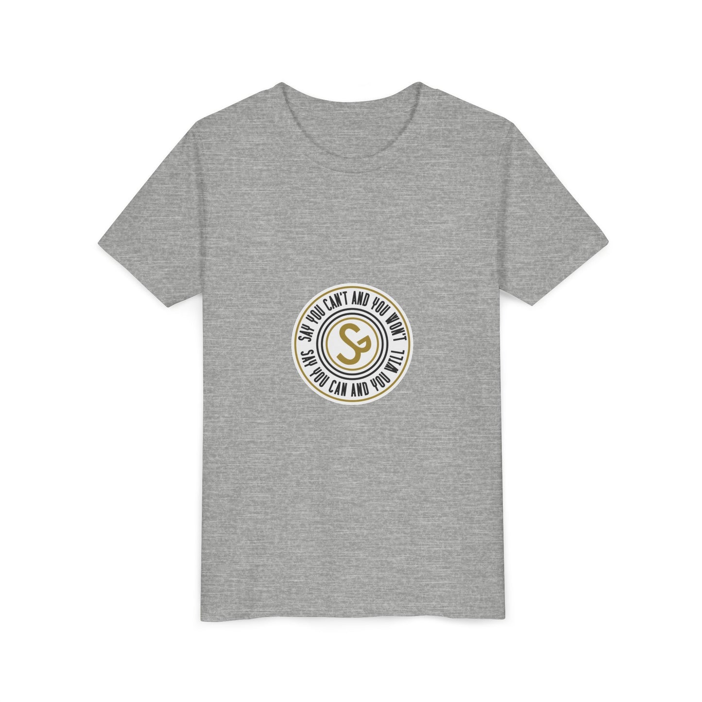 Youth Tee - "Say You Can and You Will" Retro Badge Graphic