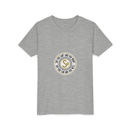 Youth Tee - "Say You Can and You Will" Retro Badge Graphic