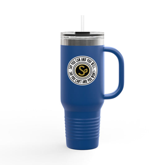 40oz Stylish Insulated Travel Mug, 40oz - "Say You Can and You Will"