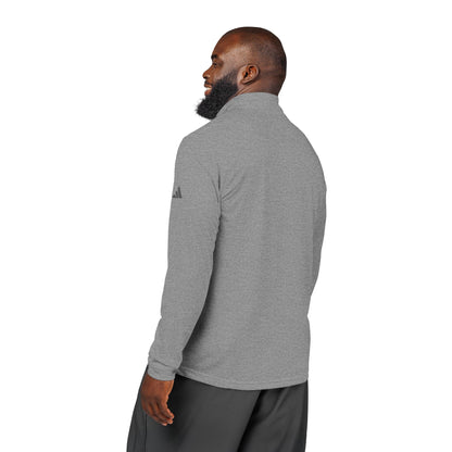 Embroidered Quarter-Zip Pullover — White Performance Adidas Pullover "Say You Can and You Will"