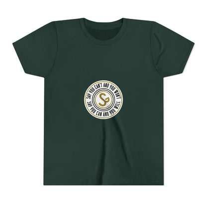 Youth Tee - "Say You Can and You Will" Retro Badge Graphic