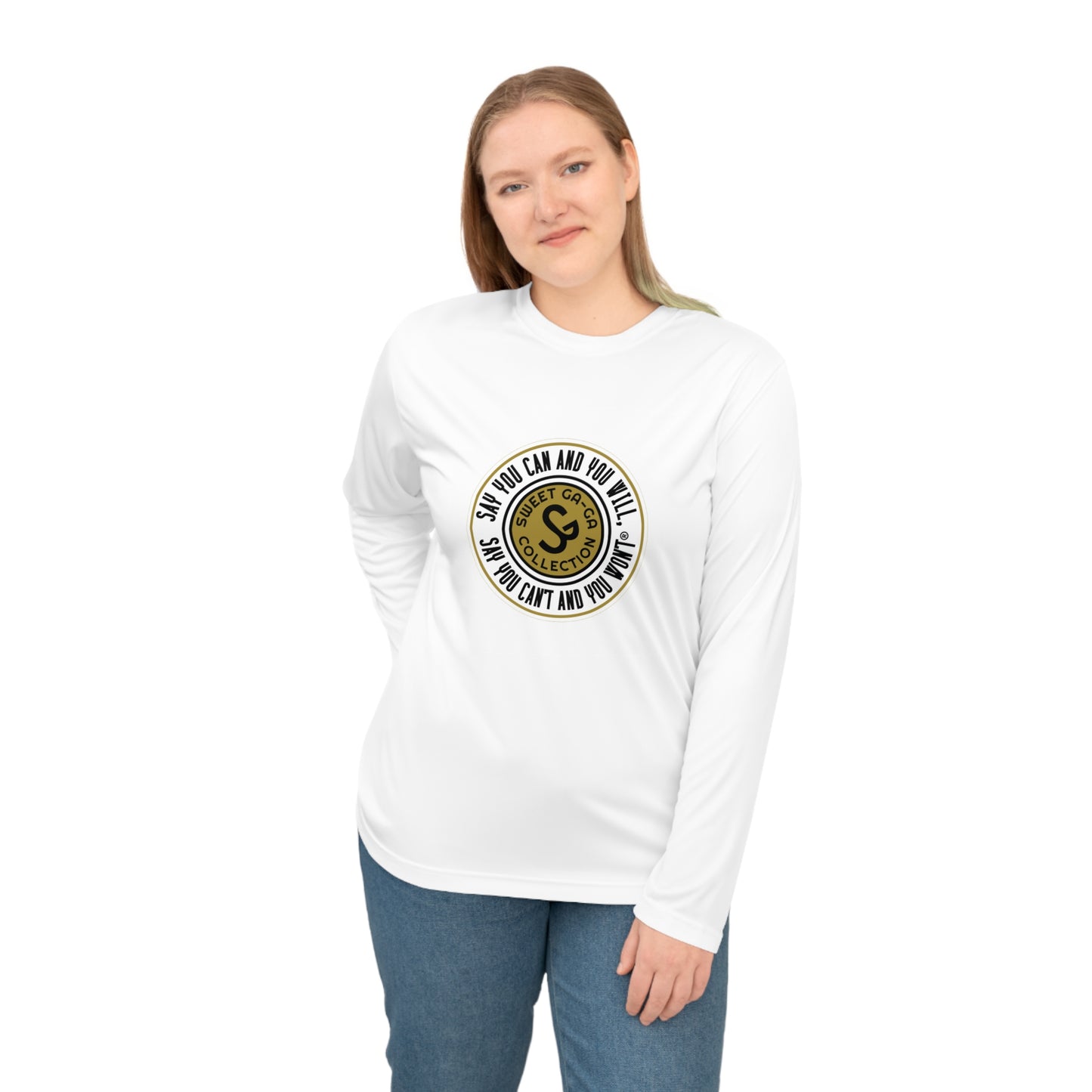 Unisex Performance Long Sleeve Shirt - "Say You Can and You Will"