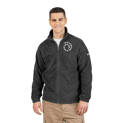 Unisex Embroidered Fleece Jacket -"Say You Can and You Will"