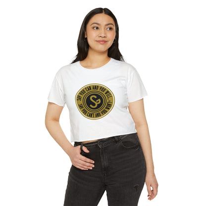 Empowering Women’s Festival Crop Top - "Say You Can and You Will"