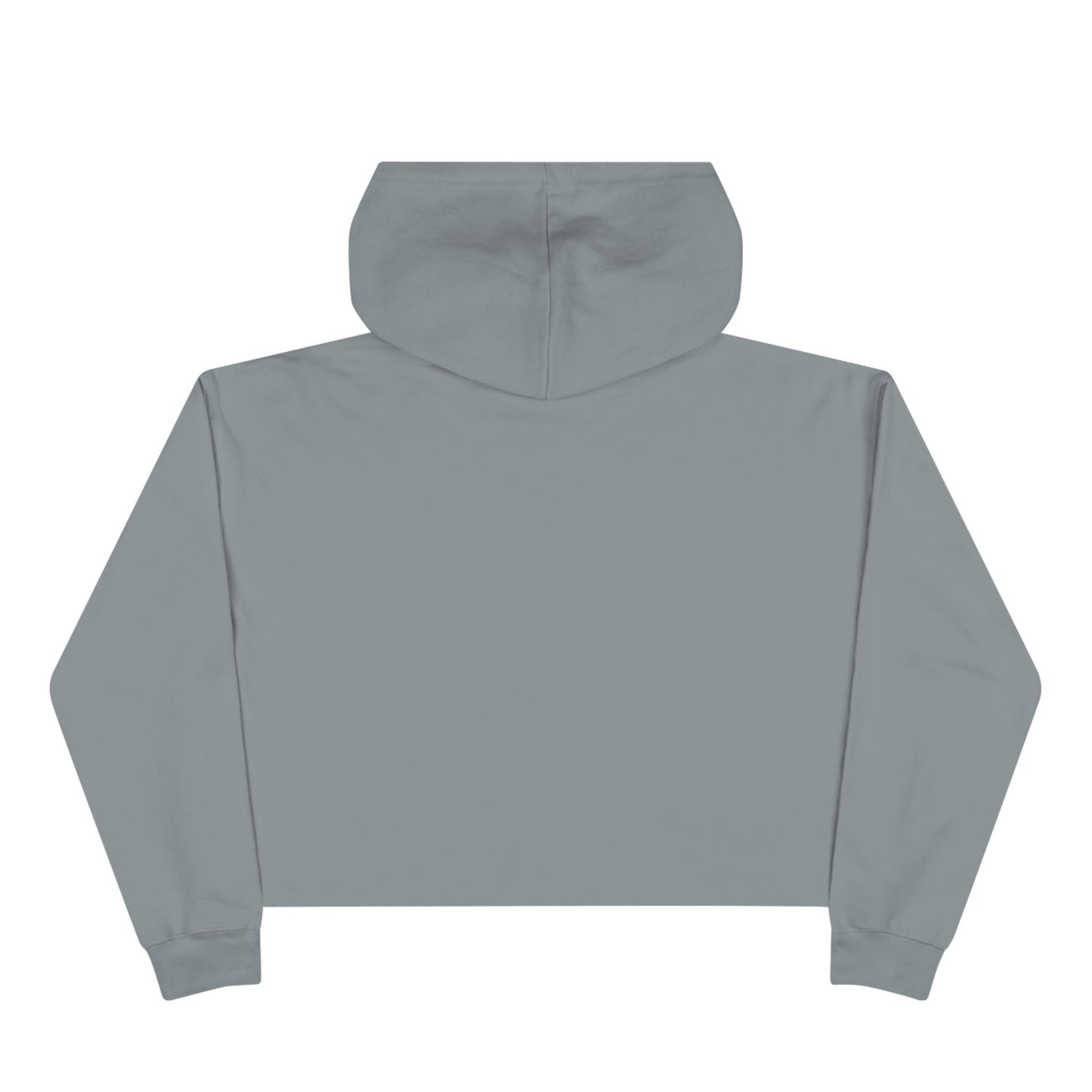 Cropped Hoodie — Minimal Gold Seal Logo, Casual Streetwear
