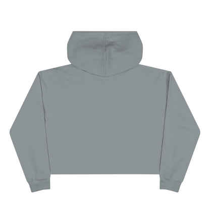 Cropped Hoodie — Minimal Gold Seal Logo, Casual Streetwear