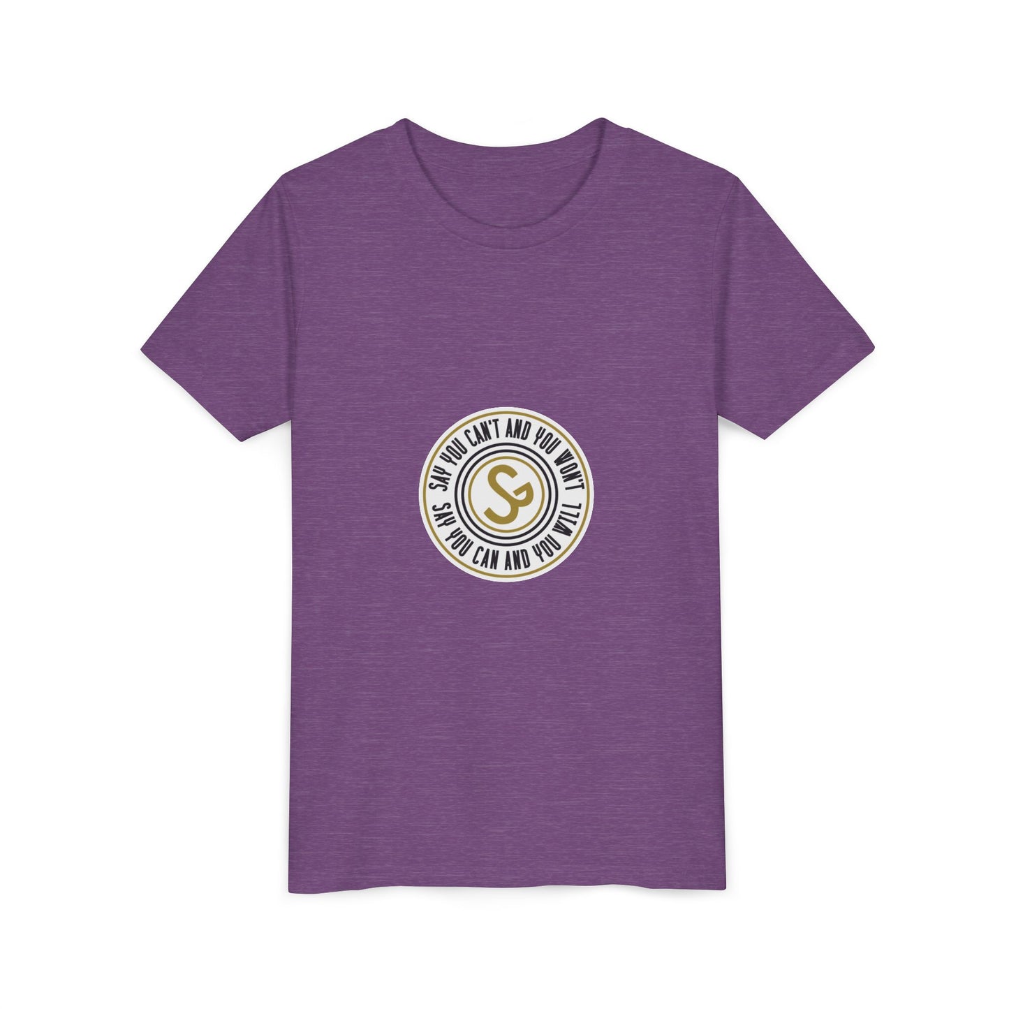 Youth Tee - "Say You Can and You Will" Retro Badge Graphic