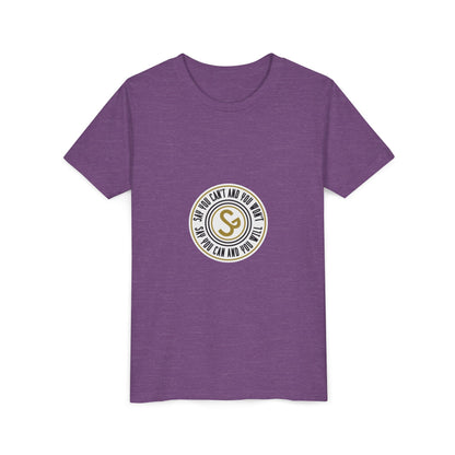 Youth Tee - "Say You Can and You Will" Retro Badge Graphic