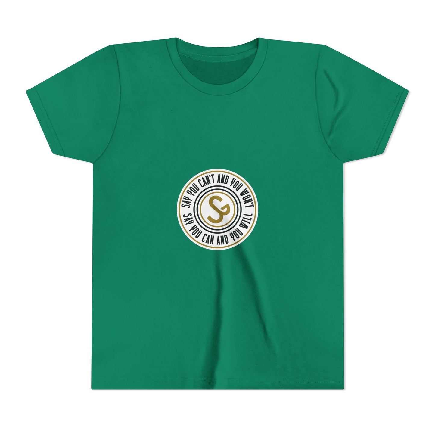 Youth Tee - "Say You Can and You Will" Retro Badge Graphic
