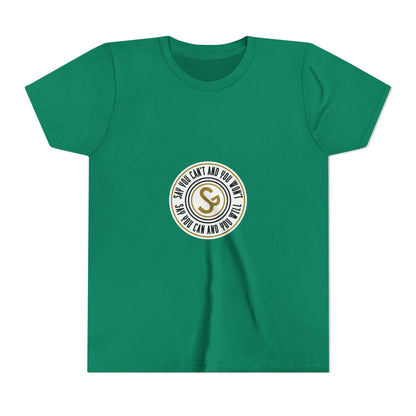 Youth Tee - "Say You Can and You Will" Retro Badge Graphic